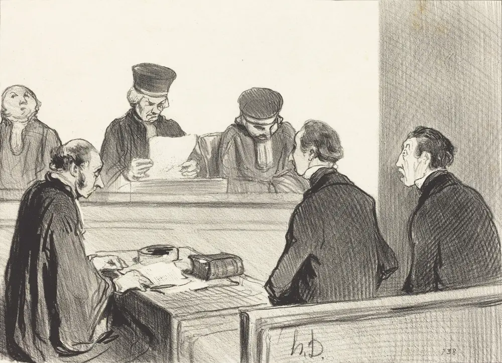 Ilustracja sceny w sali rozpraw – profesjonalna reprezentacja procesowa i doradztwo prawne Miłosz Milewczyk